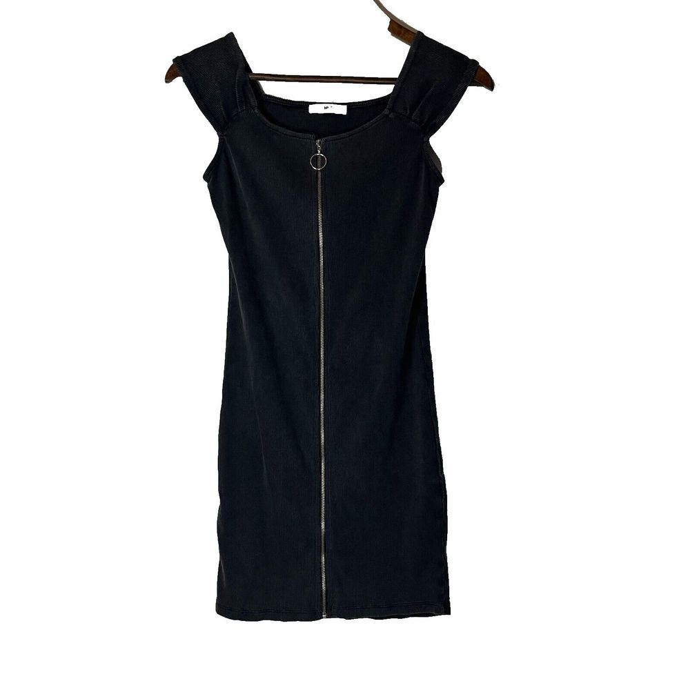 MNG Grey Ribbed Bodycon Mini Dress Womens XXS